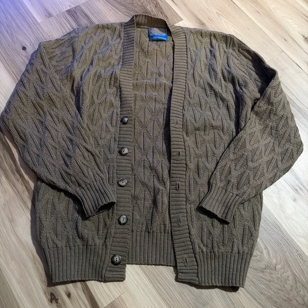 Pendleton Women's Textured Knit Cardigan - Earthy Tone
